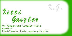 kitti gaszler business card